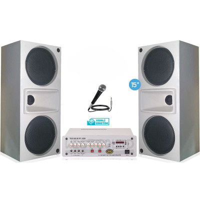 2x15"Dış Mekan Polyester Hoparlör Sistemi-Araç Üstü Sistemi