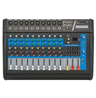 Globe Acoustic GPM508 Power Mikser Amfi 2x250W 8 Kanal Dsp Efekt EQ Usb 