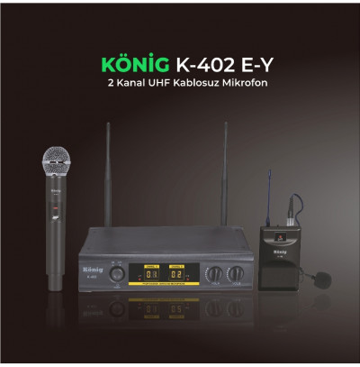 König K-402 Ey Kablosuz El+Yaka Mikrofon Seti