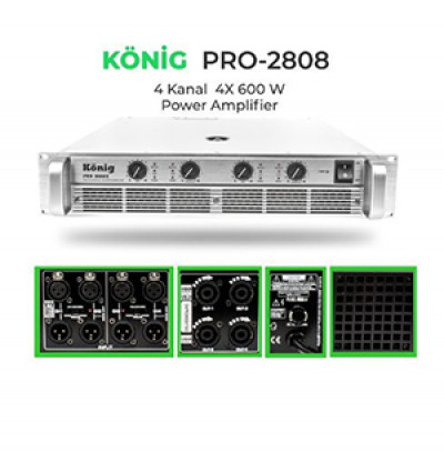 König Pro-2808 Power Amfilikatör 4 Kanal