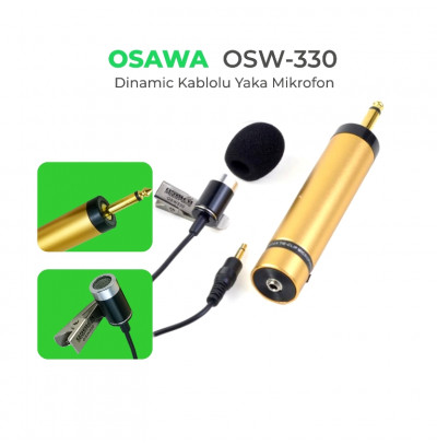 Osawa Osw-330 Dinamik Kablolu Yaka mikrofonu
