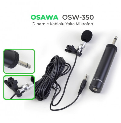 Osawa Ows-350 Dinamik Kablolu Yaka Mikrofonu