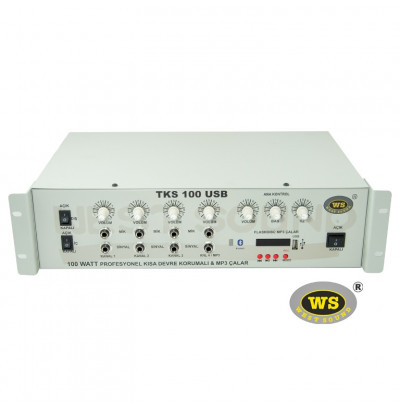 West Sound TKS100 USB TR Anfi Mikser 6 Kanal Usb li Trafolu