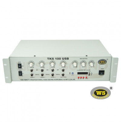 West Sound TKS100 USB Anfi Mikser 6 Kanal 100W Usb li