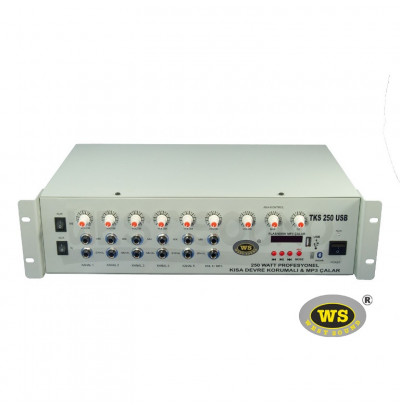 West Sound TKS250 USB TR Amfi Mikser 250W 6 Kanal