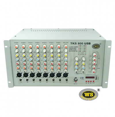 West Sound Tks 800 Ef UsbAmfi Mikser 2X400W 8 Kanal